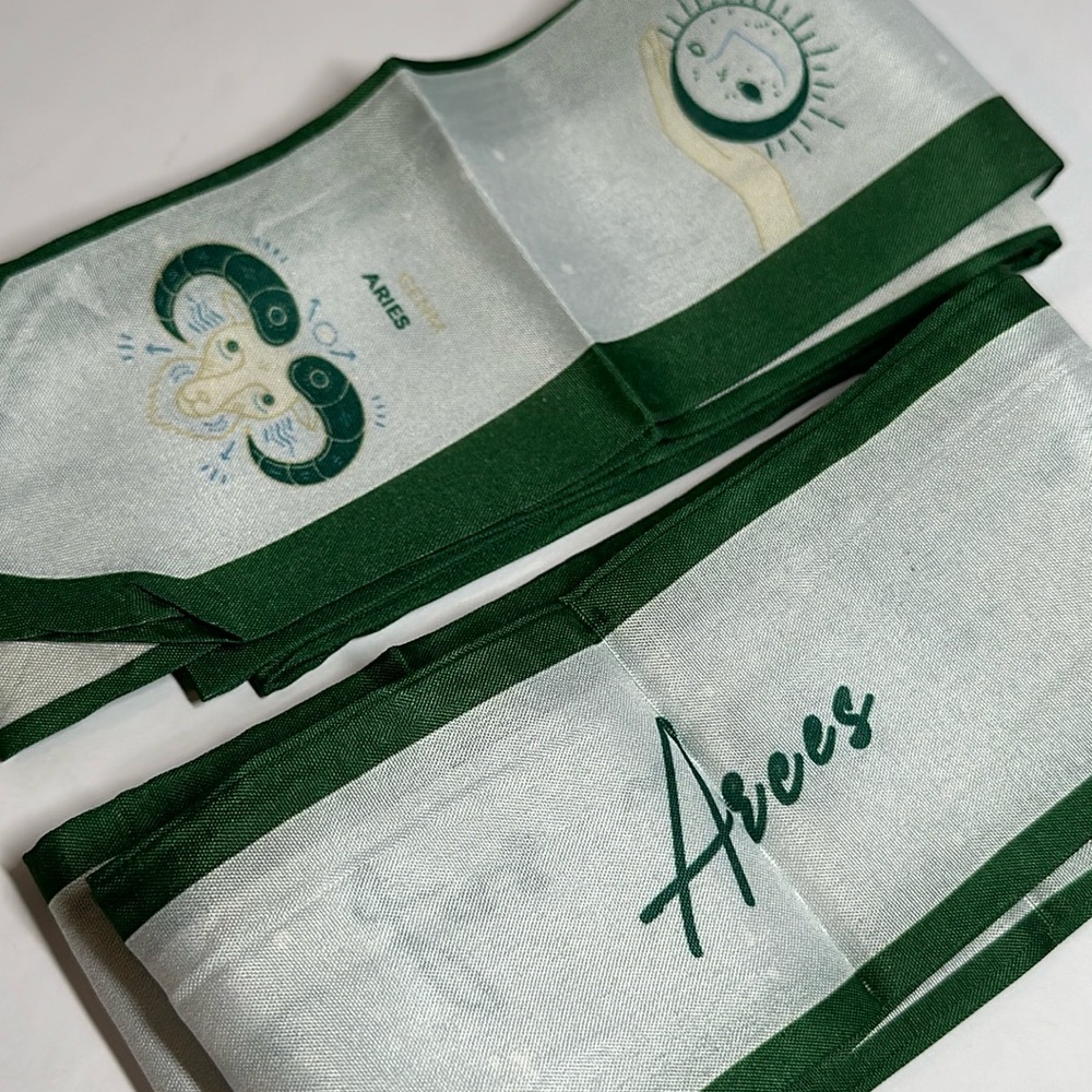 Zodiac Aries Two Thin Scarves / Hair Bands / Scarves- #1066 - Picture 4 of 6